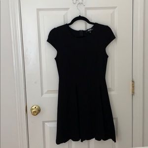 Scallop Hem Skater Dress